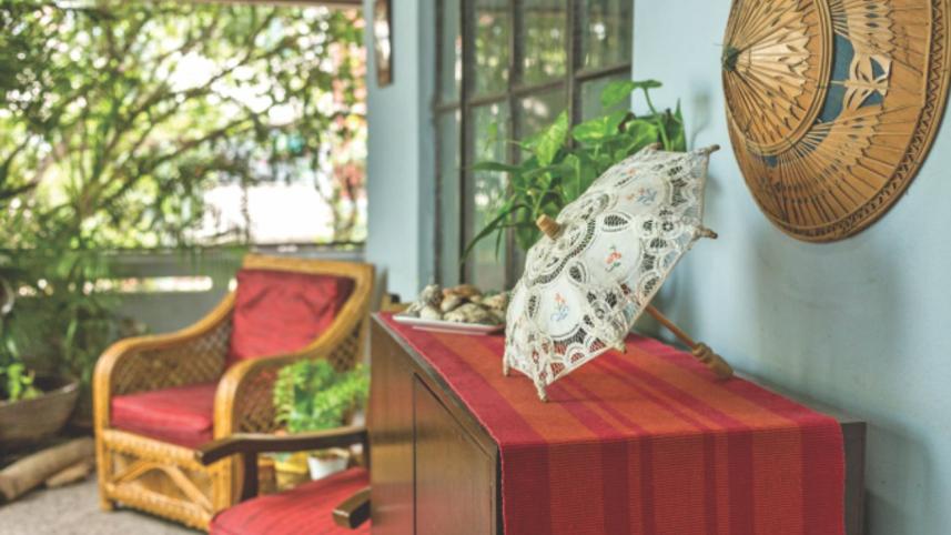 Painting the terrace walls