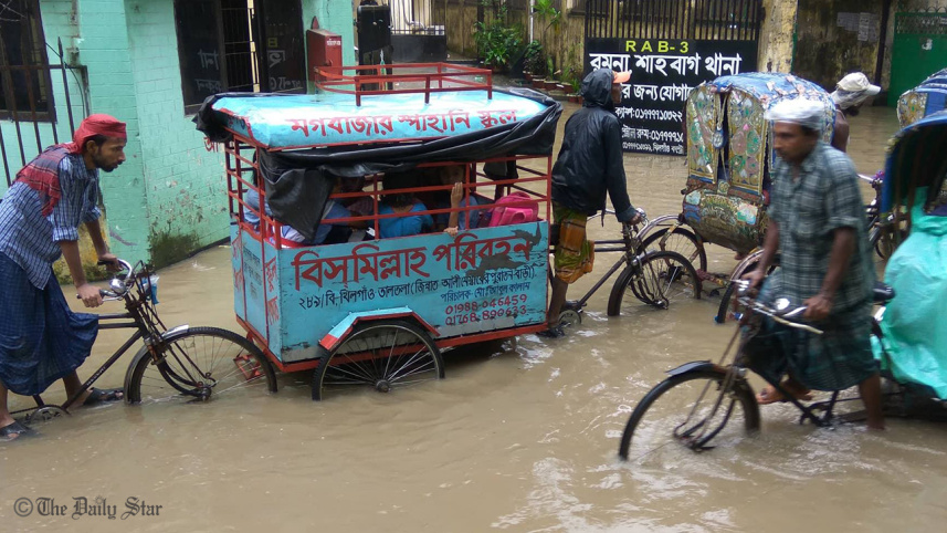Rainy weather in Bangladesh
