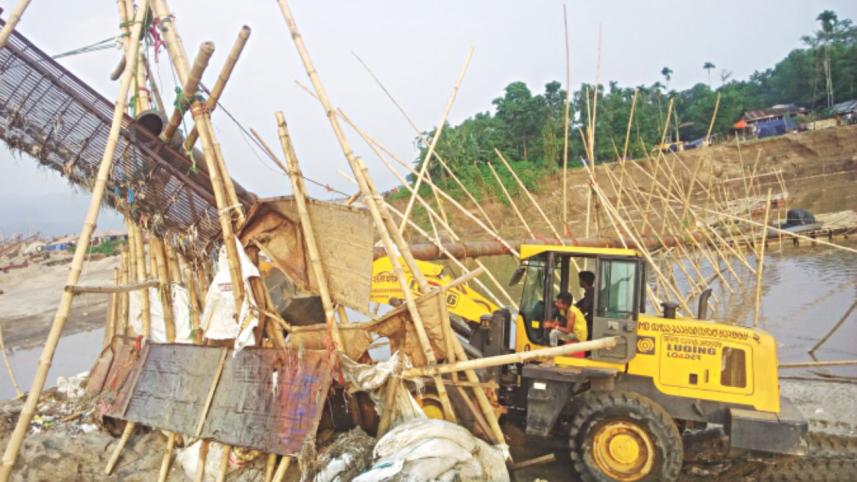 Illegal stone extraction