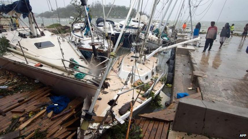 Vanuatu_Boats moored in Port Vila bore the brunt of the storm. Photo AFP_BBC.jpg