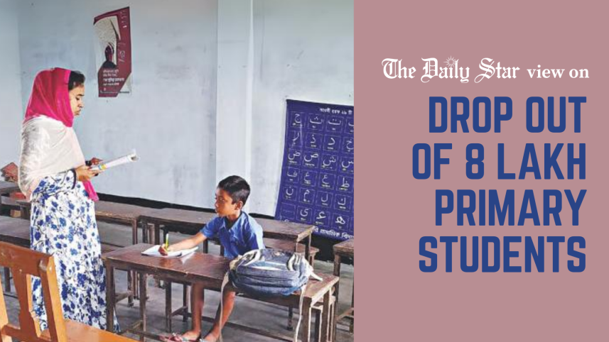 Drop out of 8 lakh primary school students