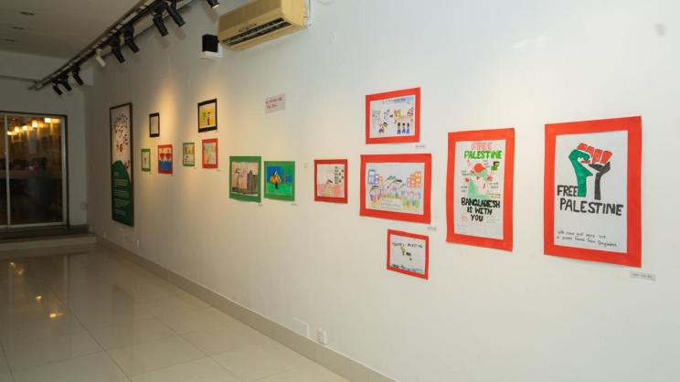 From Ukhiya to Gaza: Children’s art of solidarity in Dhaka