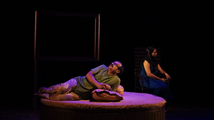 Upstage theatre troupe staged ‘Raat Bhore Brishti’ at Shilpakala Academy