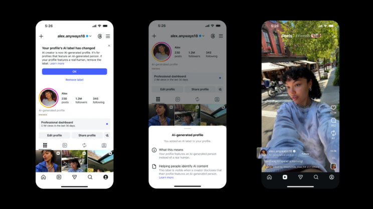 instagram AI persona