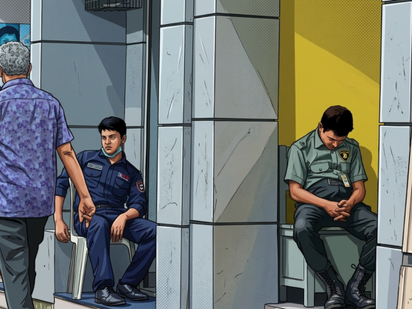 ATM Booth Security guard