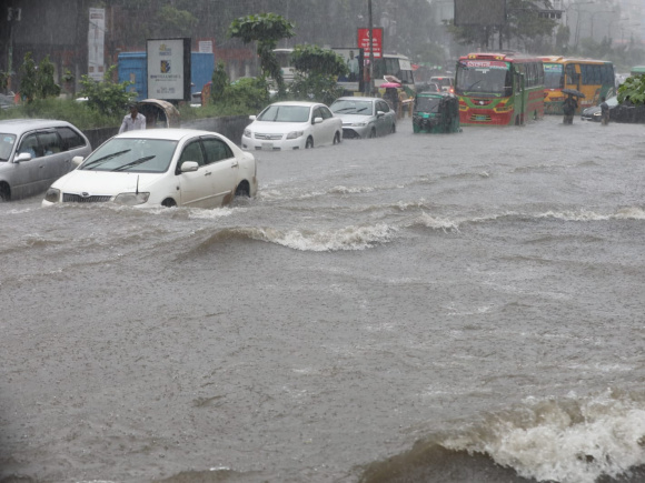 Dhaka flooded due to rain. July 2026.
