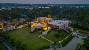 CHAABI which means to want something in Bengali invites seekers to unlock quiet curiosity, stray from routines, and reclaim gentle courage; visitors hope to be seen, to sit in honest stillness, to mend strained relationships, and to find a small, surprising key to their truest selves. Situated on a close proximity to the river Shitalakha, on Narayanganj, Chaabi is a five-room residence made for a small family.