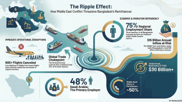 Middle East war impact on Bangladesh remittance earnings