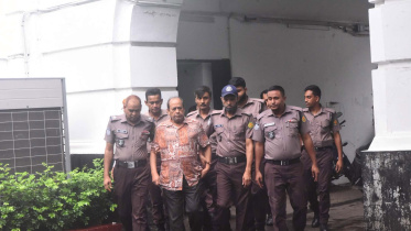 Muzaffar was brought to the tribunal by Bangladesh Army authorities in compliance with a court order. He was produced before the tribunal around 12:45pm. Photo: Star