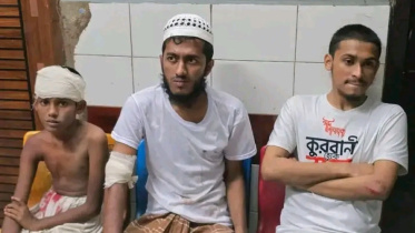 The injured were taken to Brahmanbaria 250-bed General Hospital and other hospitals early yesterday. Photo: Collected