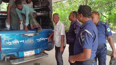 Humayun Kabir Molla, officer-in-charge of Shailkupa Police Station, said the five were arrested on allegations of carrying out sabotage. Photo: Collected