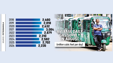 Average Daily Gas Supply in August