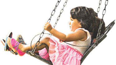 Children glued to a screen