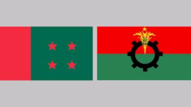 Flag of Awami League and Bangladesh Nationalist Party