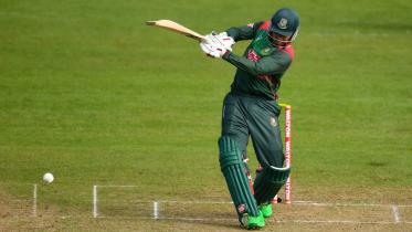 Bangladesh opener Soumya Sarkar against West Indies in Tri-Series Final