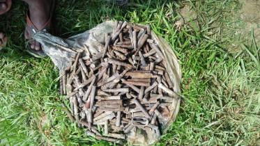 Stash bullets found in pond