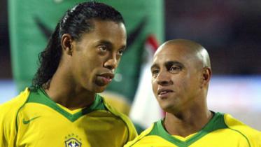 Ronaldinho and Roberto Carlos