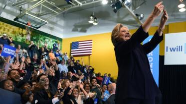 Clinton, Trump, record crowd, Republican