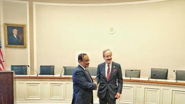 Bangladesh Foreign Secretary Md Shahidul Haque met with US Congressman Eliot Engel