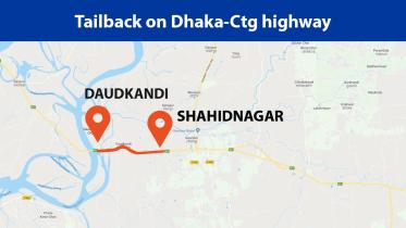 Dhaka-Chittagong highway traffic jam