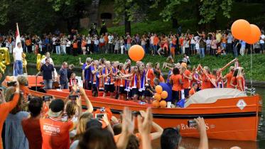 Dutch Women's team celebration.jpg