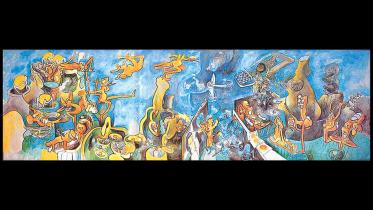 Elle Loge La Folie, oil on canvas, 1970 by Roberto Matta