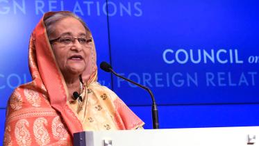 Prime Minister Sheikh Hasina speaks at an interactive dialogue
