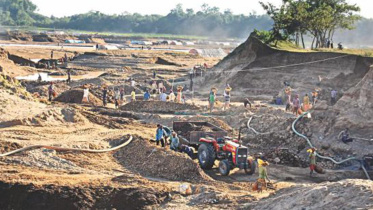 Illegal stone extraction