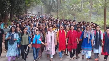 Anti-VC demonstration in Jahangirnagar University