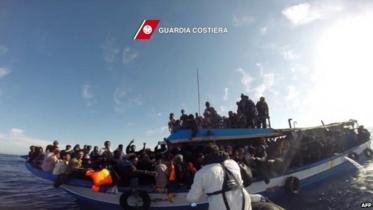 Med sinking-Thousands of migrants have already tried to cross the Mediterranean in rickety boats this year-AFP.jpg