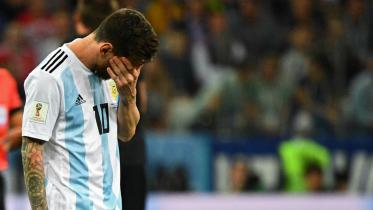 Lionel Messi suffers