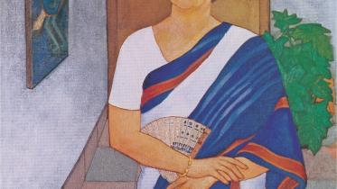 Murtaja Baseer, My Lady, oil on canvas