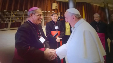 Archbishop Patrick D'Rozario of Dhaka,promoted,to the high rank of Cardinal,Pope Francis, highest Roman Catholic hierarchy after the pope,in the Vatican,advisers to the Pope
