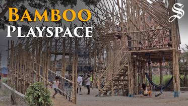 Bamboo playspace in Dhaka