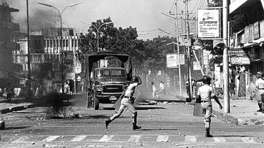 Protests against Ershad military regime, 1988.