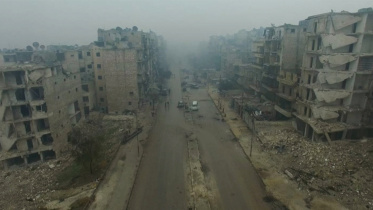 bomb damaged eastern Aleppo