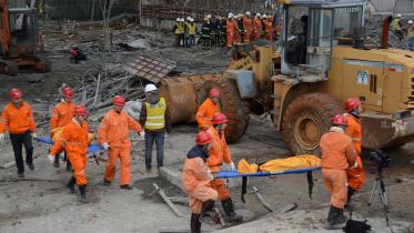 Rescue workers