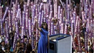 Michelle Obama, Republican Donald Trump, Hillary Clinton, Democratic National Convention, Philadelphia, Bernie Sanders, Michelle Obama back Hillary Clinton, US presidential election, United States