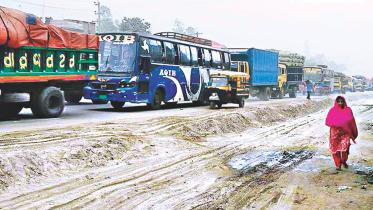 Dhaka-Tangail highway long Tailback