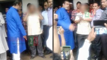  local lawmaker instructing headmaster Shyamal Kanti Bhakta