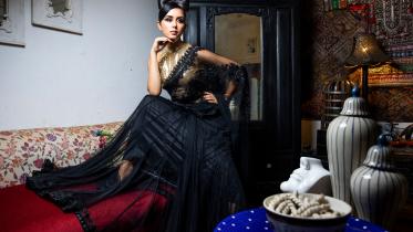 Black and gold colour