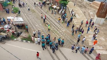 Dhaka rail blockade removed