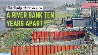 a river bank ten years apart