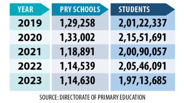 primary students drop by year