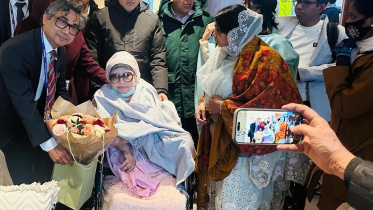 Khaleda Zia arrives in London for medical treatment