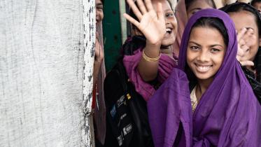 Rohingya girls in camps