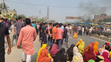 Garment workers protest in Gazipur