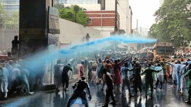 madrasa teachers protest near secretariat