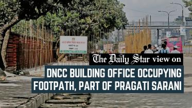 DNCC building illegally on Pragati Sarani