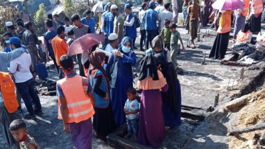 Fire damages 50 makeshift shelters in Ukhiya refugee camp.jpg